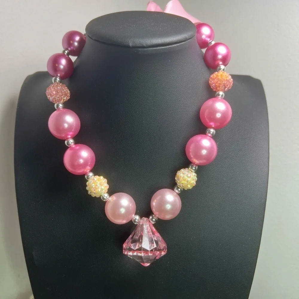 Colorful Kids Acrylic Beaded Necklace D13